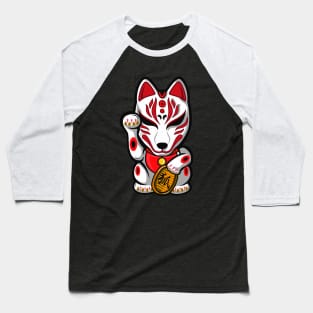 Fox Maneki-neko Baseball T-Shirt